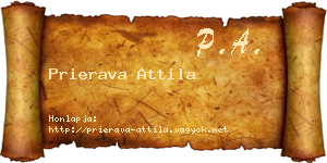 Prierava Attila névjegykártya